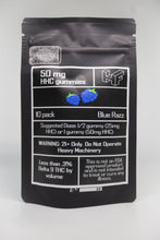 Load image into Gallery viewer, 50 MG HHC Gummies Blue Razz
